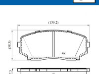 Set placute frana,frana disc punte fata (VKBP80612A SKF) MAZDA,MITSUBISHI