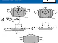 Set placute frana,frana disc punte fata (VKBP80270E SKF) AUDI,SEAT,SKODA,VW