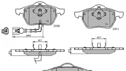 Set placute frana,frana disc punte fata (VKBP