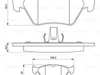 Set placute frana,frana disc punte fata (0986461129 BOSCH) HOLDEN,OPEL,SAAB,VAUXHALL