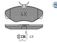 Set placute frana,frana disc punte fata (0252309918PD MEYLE) NISSAN,OPEL,RENAULT,VAUXHALL