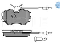 Set placute frana,frana disc punte fata (0252120918W MEYLE) PEUGEOT