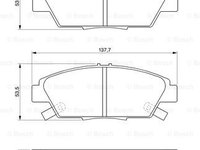 Set placute frana,frana disc punte fata (0986424289 BOSCH) HONDA,ROVER