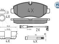 Set placute frana,frana disc punte fata (0252919220PD MEYLE) MERCEDES-BENZ,VW