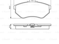 Set placute frana,frana disc punte fata (0986495246 BOSCH) SEAT,VW