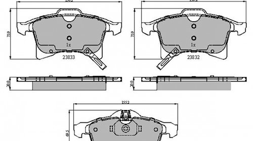 Set placute frana,frana disc punte fata (VKBP