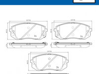 Set placute frana,frana disc punte fata (VKBP80267A SKF) HYUNDAI,KIA