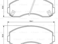 Set placute frana,frana disc punte fata (0986494314 BOSCH) KIA