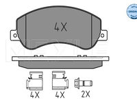 Set placute frana,frana disc punte fata (0252448418 MEYLE) VW