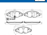 Set placute frana,frana disc punte fata (VKBP80018E SKF) AUDI,SEAT,SKODA,VW