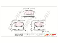 Set placute frana,frana disc punte fata (DP1010101070 DRIVE) DAIHATSU,FORD,MAZDA,SUZUKI