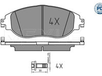 Set placute frana,frana disc punte fata (0252473821PD MEYLE) AUDI,VW