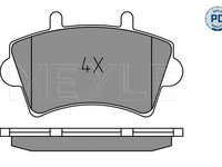 Set placute frana,frana disc punte fata (0252361318PD MEYLE) NISSAN,OPEL,RENAULT,VAUXHALL