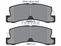 Set placute frana,frana disc puntea spate (2007601 TEXTAR) HOLDEN,TOYOTA