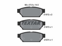 Set placute frana,frana disc puntea spate (2187202 TEXTAR) MITSUBISHI,MITSUBISHI (SOUEAST),PROTON,SOUEAST