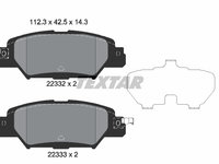 Set placute frana,frana disc puntea spate (2233201 TEXTAR) MAZDA,MAZDA (CHANGAN)