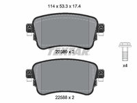 Set placute frana,frana disc puntea spate (2258801 TEXTAR) Citroen,FIAT,OPEL,PEUGEOT,TOYOTA,VAUXHALL