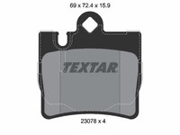 Set placute frana,frana disc puntea spate (2307801 TEXTAR) MERCEDES-BENZ