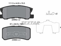 Set placute frana,frana disc puntea spate (2358202 TEXTAR) BAIC,BAIC WEIWANG,CHRYSLER,Citroen,DODGE,HYUNDAI,JEEP,LANCIA,MITSUBISHI,MITSUBISHI (BJC),MITSUBISHI (GAC),PEUGEOT