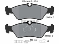 Set placute frana,frana disc puntea spate (2390101 TEXTAR) DODGE,FREIGHTLINER,MERCEDES-BENZ,PUCH,VW