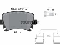 Set placute frana,frana disc puntea spate (2391402 TEXTAR) AUDI,HAWTAI,SEAT,SKODA,SKODA (SVW),VW