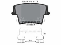 Set placute frana,frana disc puntea spate (2416303 TEXTAR) CHRYSLER,CHRYSLER (BBDC),DODGE,LANCIA