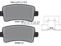 Set placute frana,frana disc puntea spate (2442101 TEXTAR) BUICK,BUICK (SGM),CADILLAC,CADILLAC (SGM),CHEVROLET,CHEVROLET (SGM),HOLDEN,OPEL,ROEWE (SAIC),SAAB,VAUXHALL