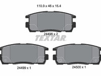 Set placute frana,frana disc puntea spate (2449801 TEXTAR) CHEVROLET,CHEVROLET (SGM),DAEWOO,GMC,HOLDEN,OPEL,PONTIAC,SATURN,VAUXHALL