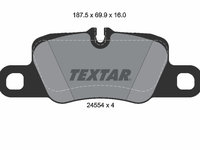 Set placute frana,frana disc puntea spate (2455402 TEXTAR) PORSCHE