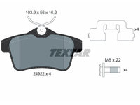 Set placute frana,frana disc puntea spate (2492204 TEXTAR) Citroen,DS,DS (CAPSA),PEUGEOT (DF-PSA)