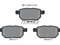 Set placute frana,frana disc puntea spate (2501601 TEXTAR) ASTON MARTIN,DAIHATSU,GREAT WALL,HAVAL,JAC,LEXUS,LIFAN,PONTIAC,SCION,SUBARU,TOYOTA,TOYOTA (FAW),TOYOTA (GAC),ZOTYE