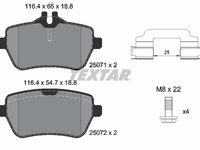 Set placute frana,frana disc puntea spate (2507103 TEXTAR) BRABUS,MERCEDES-BENZ