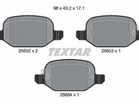 Set placute frana,frana disc puntea spate (2565201 TEXTAR) FIAT