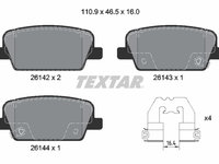 Set placute frana,frana disc puntea spate (2614201 TEXTAR) HYUNDAI