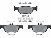 Set placute frana,frana disc puntea spate (2617401 TEXTAR) MAZDA,MAZDA (CHANGAN)