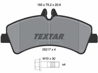 Set placute frana,frana disc puntea spate (2921702 TEXTAR) MERCEDES-BENZ,MERCEDES-BENZ (FJDA),VW