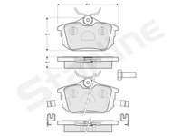 Set placute frana,frana disc puntea spate (BDS830P STARLINE) MITSUBISHI,PROTON,SMART,VOLVO