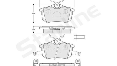 Set placute frana,frana disc puntea spate (BD