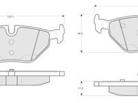 Set placute frana,frana disc puntea spate (MT447 MTR) ALPINA,BMW,BMW (BRILLIANCE),MG,MG (NANJING),MG (SAIC),ROVER,SAAB