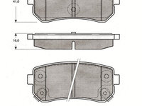 Set placute frana,frana disc puntea spate (MT458 MTR) HYUNDAI,HYUNDAI (BEIJING),KIA,KIA (DYK)