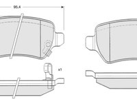 Set placute frana,frana disc puntea spate (MT464 MTR) CHEVROLET,KIA,OPEL,VAUXHALL