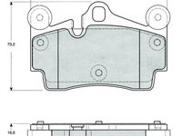 Set placute frana,frana disc puntea spate (MT470 MTR) AUDI,PORSCHE,VW