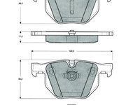 Set placute frana,frana disc puntea spate (MT542 MTR) BMW,BMW (BRILLIANCE)