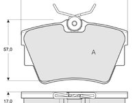 Set placute frana,frana disc puntea spate (MT557 MTR) FIAT,NISSAN,OPEL,RENAULT,VAUXHALL