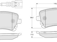 Set placute frana,frana disc puntea spate (MT577 MTR) BENTLEY,VW