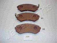 Set placute frana,frana disc puntea spate (PP137AF JAPANPARTS) NISSAN