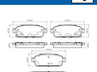 Set placute frana,frana disc puntea spate (VKBP90033A SKF) CHEVROLET,OPEL,VAUXHALL