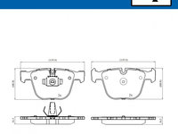 Set placute frana,frana disc puntea spate (VKBP90471 SKF) BENTLEY,BMW,ROLLS-ROYCE