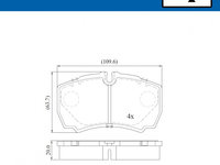 Set placute frana,frana disc puntea spate (VKBP90200 SKF) IVECO