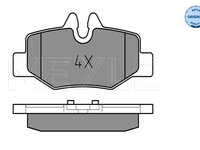 Set placute frana,frana disc puntea spate (0252400817 MEYLE) MERCEDES-BENZ,MERCEDES-BENZ (FJDA)